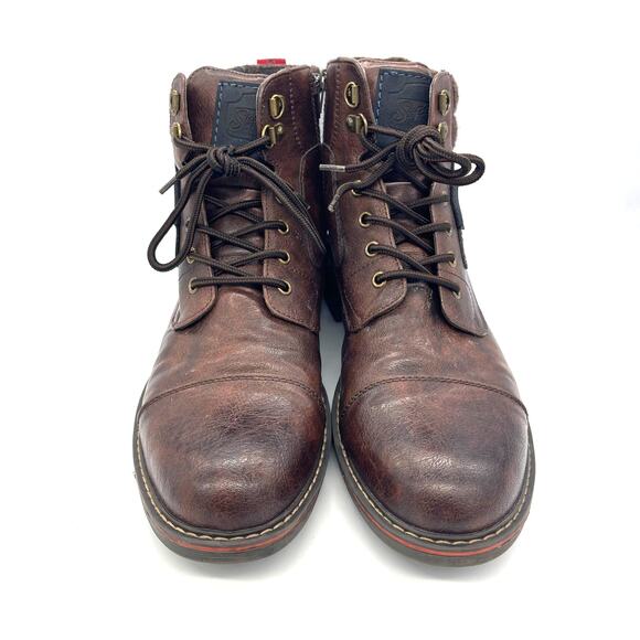 Superior Smoke Racing Men\'s Brown Leather Boots Size US 13 EU 46 Made in Venice main image 4